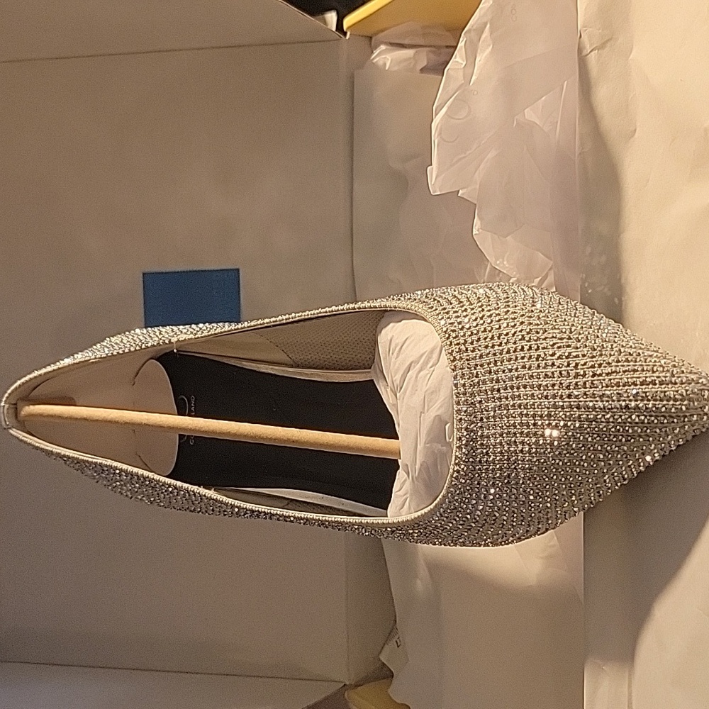 Cozy Island Comfy Sparkling Silver Women's Heels